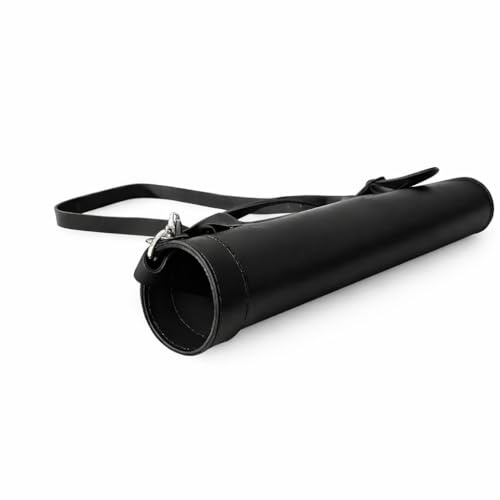 GENERIX Carcaj tradicional hecho a mano para arco y flechas, soporte de flechas de cuero genuino para caza, práctica de objetivo y arqueros tradicionales, correa de hombro ajustable y funda de