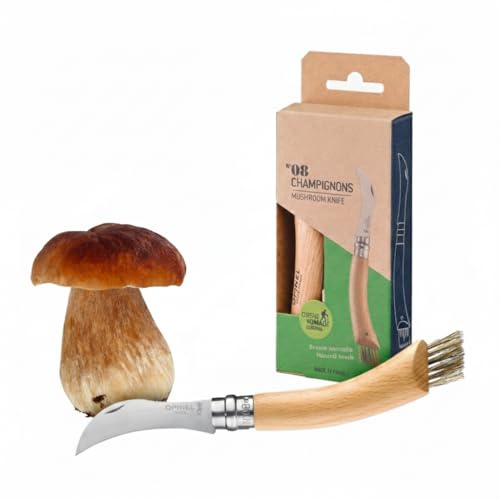 mabouteille.fr Couteau champignon N°08 - Couteau a graver avec Texte & Logo pour la cueillette des morilles, cèpes, chanterelles… [ Couteau champignon personnalisé ]