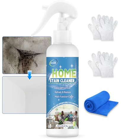 Spray Antimuffa 200ml, Con Panno e Guanti Monouso, Rimozione Rapida Muffa e Macchie, Detergente per Bagno, Cucina, Piastrelle, Silicone e Pareti, Formula Attiva Anti-Umidità