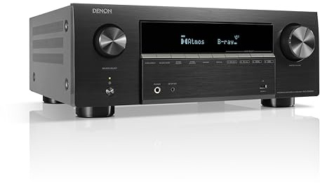 Denon AVC-X3900H Receptor AV 8K de 9.4 Canales, Dolby Atmos, DTS:X, Auro-3D, IMAX Enhanced, HEOS Multiroom, 4K/120Hz Gaming, Dirac Live Ready, Bluetooth, Wi‑Fi - Negro