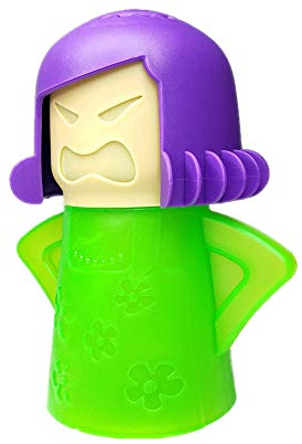 Angry Mama Microwave Oven Steam Cleaner, Angry Mom Microwave Cleaner, Just Add Vinegar and Water, Cut Cleaning Time by Half (Green)