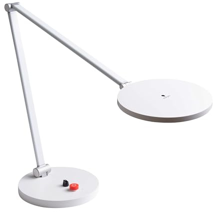 Tricolor LED LAMP - Dimmable Eye Caring Lamp, Daylight 3 Colour temperatures, 95+ CRI, Designed with Bold and Visible switches, Table Lamp, White