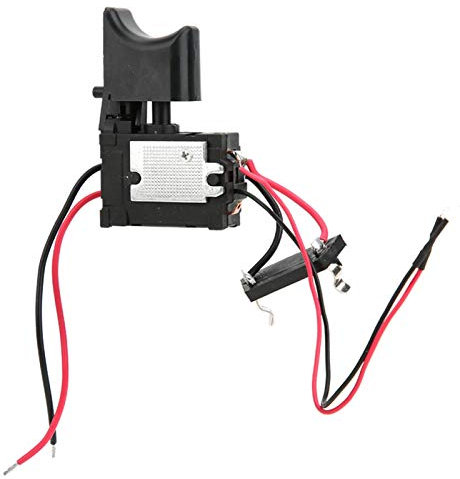 Interrupteur à Gâchette de Contrôle de Vitesse de Perceuse sans Fil de Batterie au Lithium de 7,2 V - 24 V Commutateur de Perceuse en Plastique et en Métal avec Petite Lumière pour Perceuse à Main éle