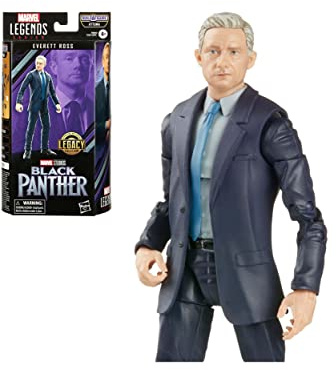 Hasbro Marvel F6844 Legends Series Black Panther Legacy Collection, Figurine Everett Ross MCU de 15 cm avec 1 Accessoire et 3 pièces Build-A-Figure, Multicolore