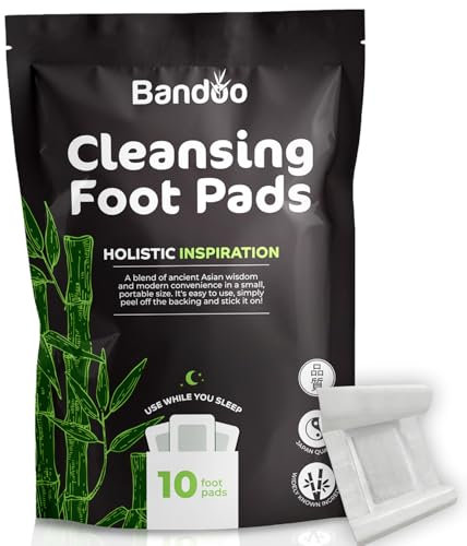 Bandoo Detox Foot Pads | Natural Deep Cleansing Foot Pads | Cerotti giapponesi | Rana Pads | 10 pastiglie