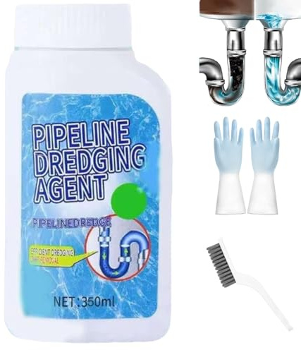 Delighteal Drain Cleaner — Delighteal Pipeline Dredging Agent — Powerful Quick Cleaning Drain Toilet Cleaner Tool for Kitchen and Toilet Pipelines (01)