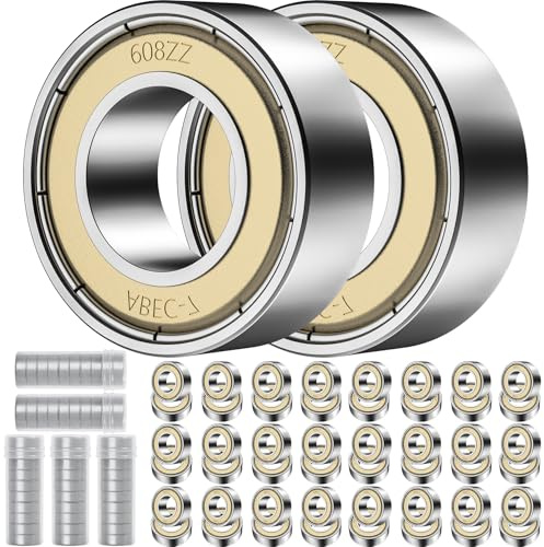 50 Stück 608ZZ Kugellager, Kugellager 8x22x7mm Rillenkugellager 608ZZ Lager