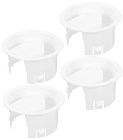 VALICLUD 4pcs Replacement Water Jug Lids Splashproof Glass Pitcher Covers with Filter Stripe Design Sturdy Construction for Fridge and Beverage Jars