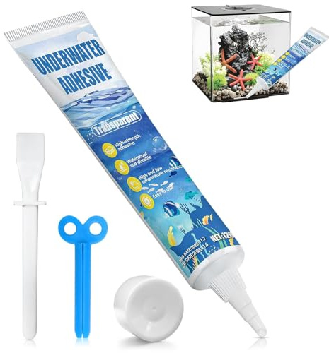 Aquarium Silikon, Aquarium Silikon Transparent, Silikonkleber Transparent Wasserfest, Starke Haftung, Geeignet für Aquarien, Schwimmbäder, Teiche und Alle Unterwasserflächen, 120ml