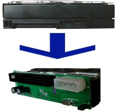 KALEA-INFORMATIQUE SATA-zu-IDE-Flachbett-Konverteradapter mit JMICRON-Chipsatz zum Anschluss eines SATA-Geräts an einen ATA-Anschluss.
