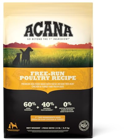 ACANA Grain Free Dry Dog Food Free Run Poultry Recipe 13lb Bag