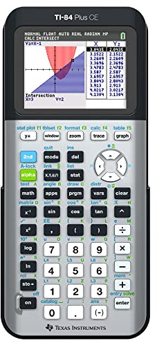 Texas Instruments TI-84 Plus CE Color Graphing Calculator, Galaxy Gray (Metallic)