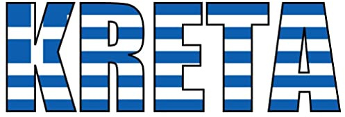 Samunshi® Kreta Schriftzug Griechenland Aufkleber - 15x5,1cm