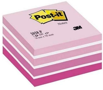 3M Post-it 2028-P Cube Note, Shades of Pink, 450 sheets, 76x76mm