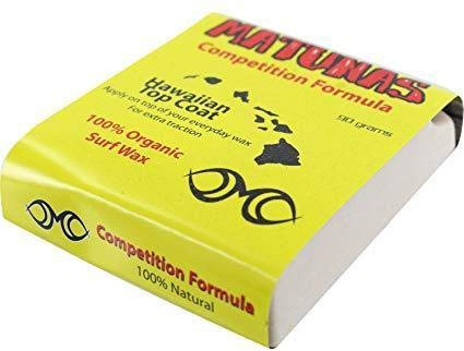 Organic Surf Wax - Matunas Surf Wax - Base Coat - Warm - Tropical - Cool - Cold - Hawaiian Competition Formula All Natural Surf Wax - Free Surf Gift Bag (Hawaiian Competition Formula (5 Pack))