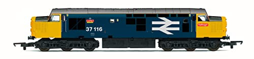 Hornby Diesel Train - R30185 RailRoad Plus BR, Class 37, Co-Co, 37116 'Comet'- Era 8 00 Gauge Locomotives for Train Set, Engine Models for Adults - 1:76 Scale Model Gift, Blue