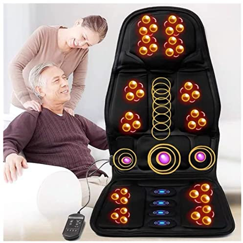 Joyfitness Wireless Electric Massage Pad, Full Body Heated Massage Chair Cushion, Massage Chair Pad for Full Back, Electric Body Massager for Home or Office Chair Use, Gifts for Men