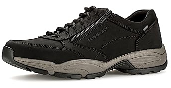 Pius Gabor Hombre Zapatillas, de Caballero Zapatillas Bajas,Piel certificada,Plantilla Intercambiable,Zapato con cordón,Negro (Black) / 03,43 EU / 9 UK