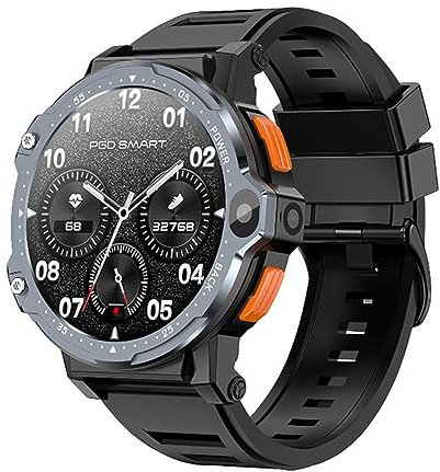 Zephyrion Reloj Inteligente 4G con GPS 2GB+16GB/ 4GB+64GB 1.54'' Pantalla Redonda Smartwatch Hombre Doble Cámara Android 8.1 WiFi Maps Video Chat IP67 Impermeable (1+16GB, Negro)