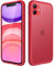 JETech Matt Hülle für iPhone 11 6,1 Zoll, Stoßfest Militärstandard FallSchutz Handyhülle, Mattierte Durchscheinende Rückseite Schutzhülle, Anti-Fingerabdruck (Rot)