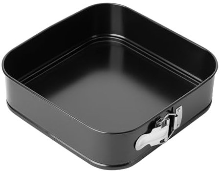 Florina Tortiera (26 x 26 cm) I Stampo Torta con Clip MERINGO I Rivestimento Antiaderente I Teglia Quadrata in Acciaio al Carbonio I Stampo a Cerniera Rettangolare per la Cottura di Torte e Dolci