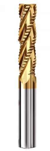 Fresa for sgrossatura estesa in acciaio bianco HRC66 a 4 taglienti HSS-AL Fresa for sgrossatura for bordi ondulati rivestita in titanio for acciaio inossidabile e leghe di alluminio ( Size : 7*8*25*75