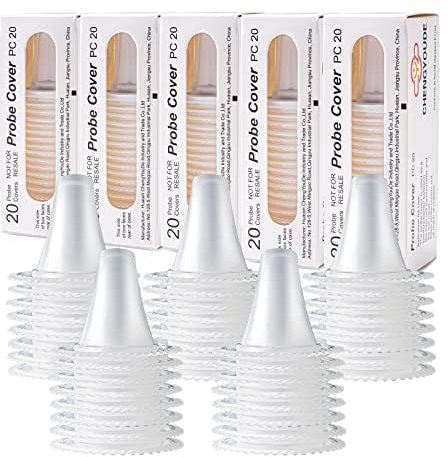 100pcs Embouts pour thermomètre auriculaire Braun - capuchons de remplacement pour protéger la lentille du filtre de la sonde, compatible avec différents types