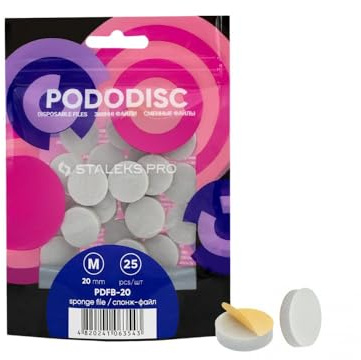 STALEKS PRO Polerpåfyllning buffertskiva polerskivor pedikyr 25 st (M: 20 mm), PDF-20