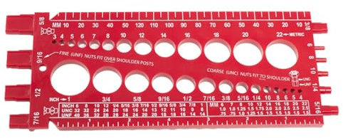 ZEKANXX Measuring Tool Screw Nut Bolt Drill Bit Thread Pitchs Gauges Checker Inch Standard & Metric Imperials Tool Nut Gauges Thread Diameter Gauges Fastener Measurement Tool
