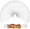 Metal skewers, Air Fryer skewers for Kebabs, 36 Pack Stainless Steel Mini Skewers, 8.5cm Length with Hook Design, Reusable for Grilling, Oven, and Outdoor Cooking
