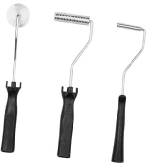 Colcolo Kit de herramientas de rodillos laminados de fibra de fibra de 3x Kit antideslizante Herramienta de pintura Herramienta de burbujas para