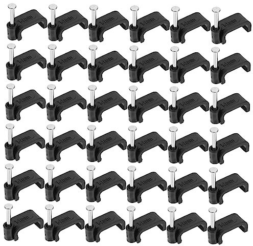 LALAFINA 100pezzi Mezzi Morsetti Per Supporto Di Cavi Utensili Per Fissaggio Di Cavi Clip e Fasci Adatti Pareti Mattoni Per Fili in Leggeri e Facili Da Usare Con Elevata Tenuta