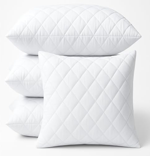 Ultrasonic Outer Cover Cushion Inner Pads (Pack of 4) 50x50 cm (20 x 20 inches) – Hollowfibre Cushion Inserts – White Fluffy Fillers for Sofa, Bed, Throw & Scatter Cushions