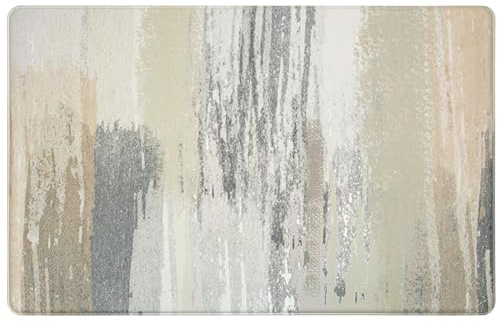 ANRO Anti-trötthetsmatta, 1 cm, extra hög skummad – ståmatta, halkfri, tvättbar, vattentät, kökslöpare, arbetsplatsmatta, sandsten, 50 x 80 cm