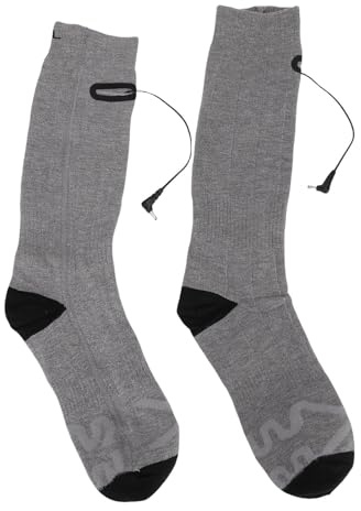 RiToEasysports Calcetines Calefactables para Hombres y Mujeres, Calcetines Eléctricos de Algodón con 3 Ajustes de Temperatura, Funciona con Pilas para Senderismo y esquí en Invierno