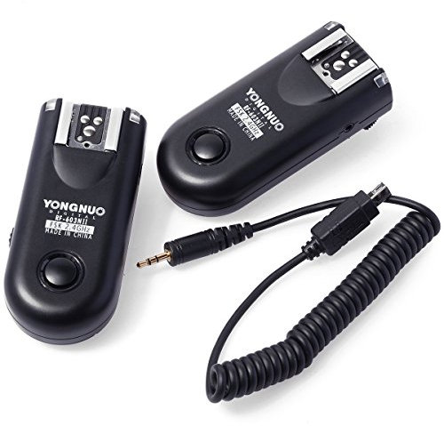 Yongnuo RF-603 N II - Kit de 2 disparadores inalámbricos para cámaras Nikon (2.4 GHz, 120 m, AAA), color negro