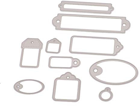 SUPVOX 10 x Etikett Stanzformen Weihnachten Stanzschablone Schablonen Metall Prägeschablonen Album Scrapbooking DIY Handwerk Weihnachtsdeko