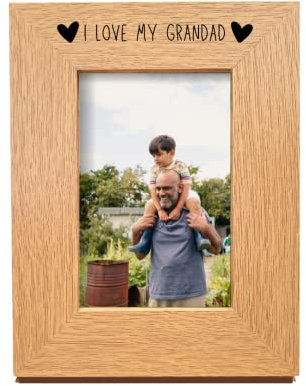 Second Ave Oak 6x4 Portrait Picture Photo Frame I Love My Grandad Gift Father's Day