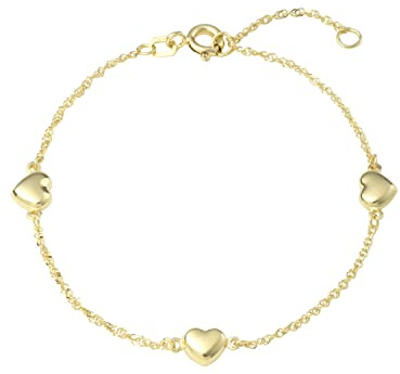 Amor Armband Damen Armschmuck, 17+2 cm, Gold, Herz, Kommt in Schmuck Geschenk Box, 2031153