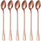 Latte Spoons,Set of 6 Long Handle Spoons,19cm Stainless Steel Coffee Spoons, Ice Tea Spoons, Espresso Spoons, Dessert Spoons for Coffee Tea Dessert Sundae