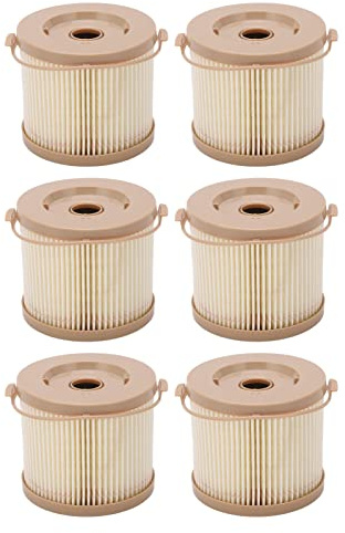Tbest Filter, Racor Filter 500Fg 6 st Bränslefilter Vattenavskiljare Vatten Oljefiltersats Ersättning för Racor 2010Pm-Or 500Fg