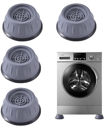 Wekuw 4 Stücke Schwingungsdämpfer Waschmaschine Schwingungsdämpfer Universal Antivibrationsmatte Waschmaschinenunterlage Antivibrationsmatte Waschmaschine Füße,für Waschmaschinen und Trockner