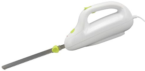 Coltello da Taglio Elettrico Seghettato, Taglierina per Bistecca Elettrico Portatile Coltello da Taglio per Pane Coltello da Intaglio per Tacchino per Intagliare Carni Tacchino