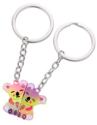 CERSLIMO Best Friend Keyring - Cute Bff Keychain for 2 Girls, Matching Magnetic Friendship Keychains | Best Friend Gift, Friendship Gifts Kids Jewellery Birthday Christmas Gifts