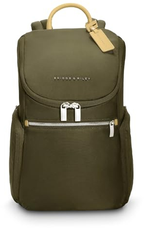 Briggs & Riley Women's Rhapsody U-Zip Backpack Laptop, Olive, Small