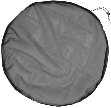 TOPINCN Copertura in Rete per Botti di Pioggia con Coulisse, Copertura in Rete per Barili di Pioggia Copertura per Rete per Secchio per Pioggia Filtro per Foglie Secchi per Raccolta