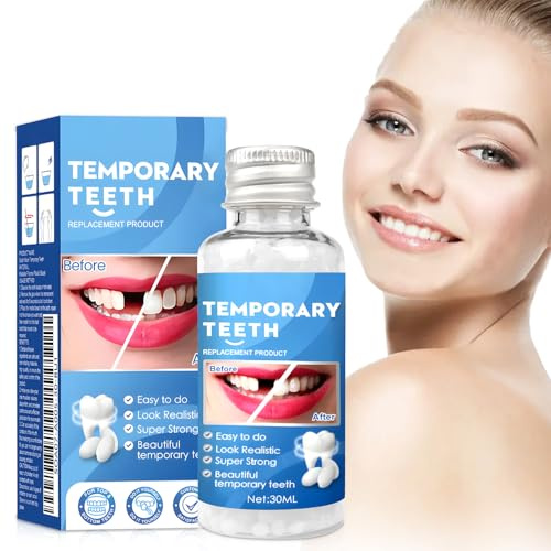 Reparación de Dientes Postizos Temporales, Reparación de Dientes Perlas Empaste Dental, 30g Perla Dental para Dientes Rotos Faltantes Material de Relleno de Dientes Dentales