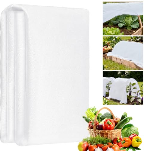 AOOWU Garden Plant Fleece Frost, 3 x 10M 30gsm Horticultural Fleece for Plants, Winter Plant Fleece Frost Protection, Non-Woven Fabric Fleece Dome for Greenhouse, Polytunnel, Farming