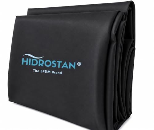 Hidrostan - Pack Lámina Impermeabilizante de EPDM 2x4 m Negra de 0,8mm y 200grs/m2 de Geotextil | Alta Elasticidad | Resistencia UV y Temperatura Extremas | Ideal Estanques, Embalses y Cubiertas.