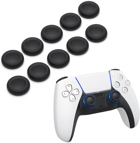 【10 Pezzi】Tappi Joystick per Controller PS5/PS4, Antiscivolo con Impugnatura Laser, Resistenti all'usura Tappi Joystick per Controller PS5/PS4 (10)